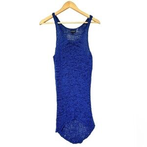 EXPRESS loose knit top / dress blue size M